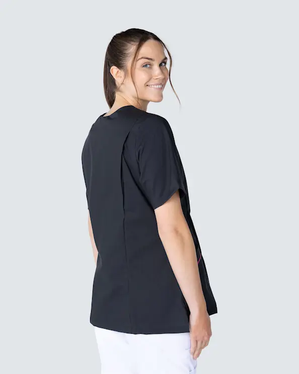 Almedahls Svart/Cerise V-blus Dam