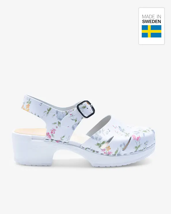 Beez Très Chic Clogs mit Holzsohle Floral