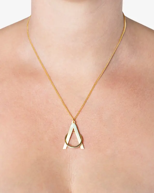 Halsband Ringhållare Lambda Guld