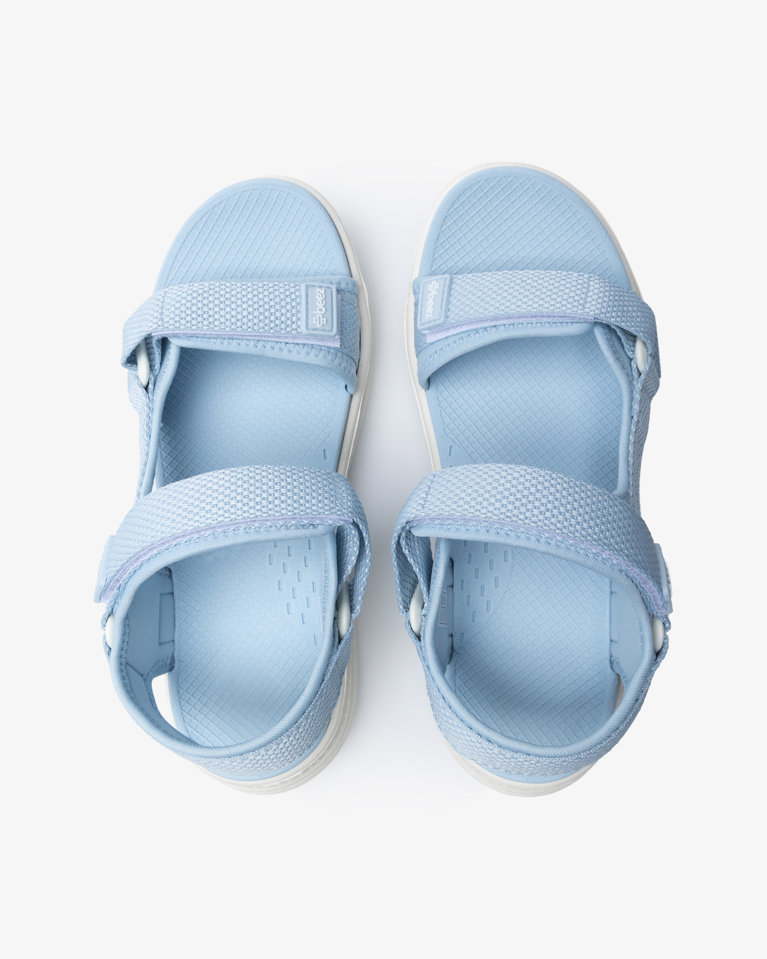 Beez Zen Velcro Sandal Lyseblå