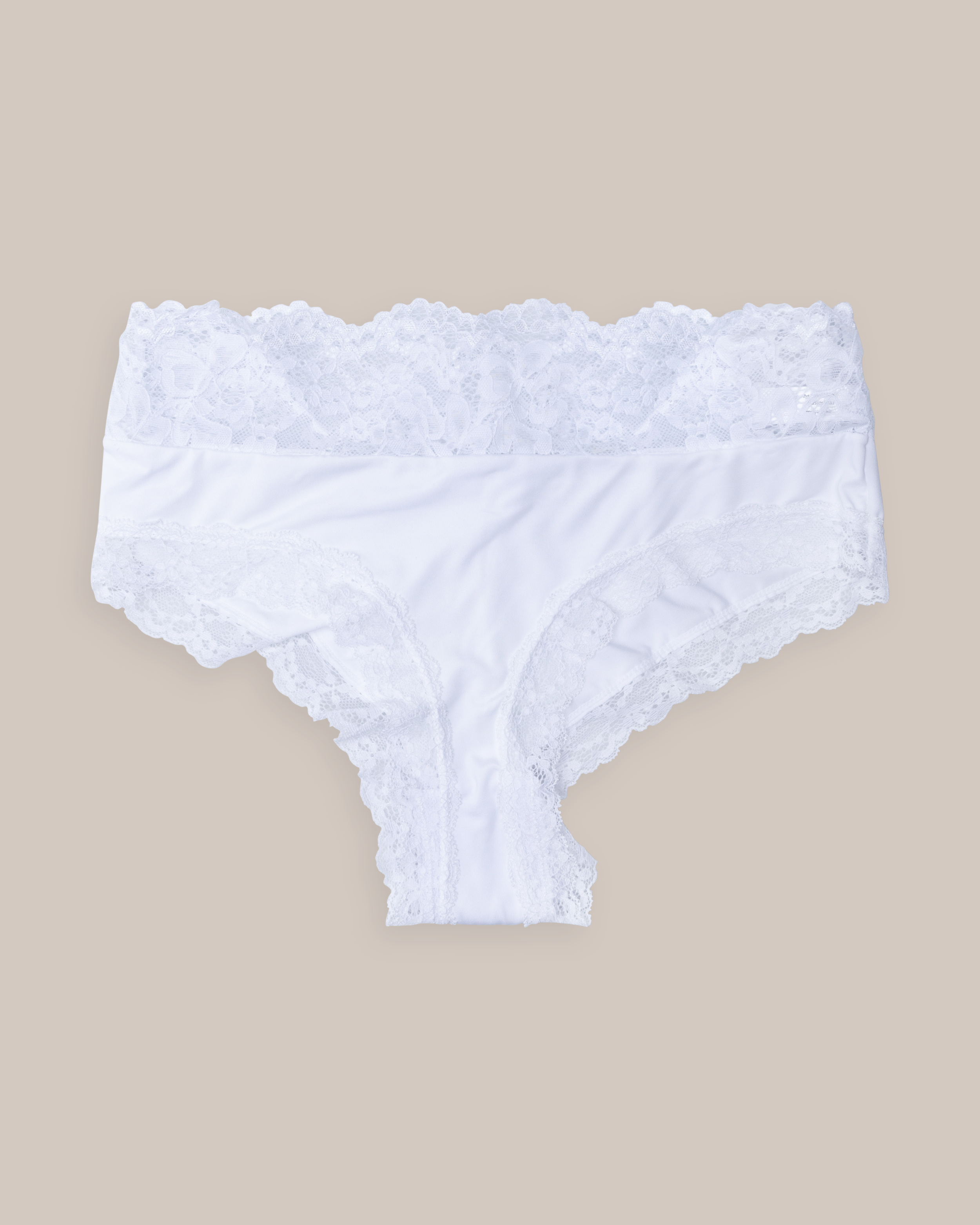 Greta svart brasiliansk truse med blonder Hvit