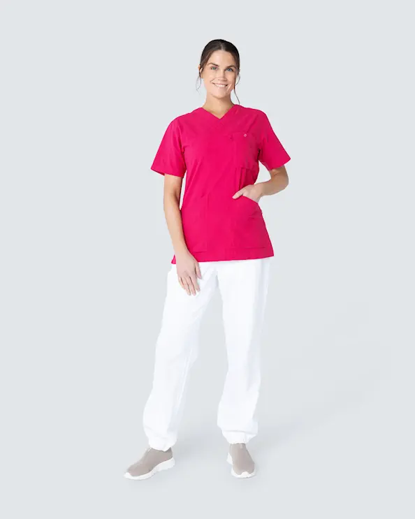 South West Cotton Crinkle Carin Fuchsia Busseronne Kvinde