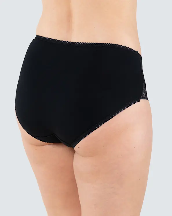 Truse Midi Sort Sofie 2-pak