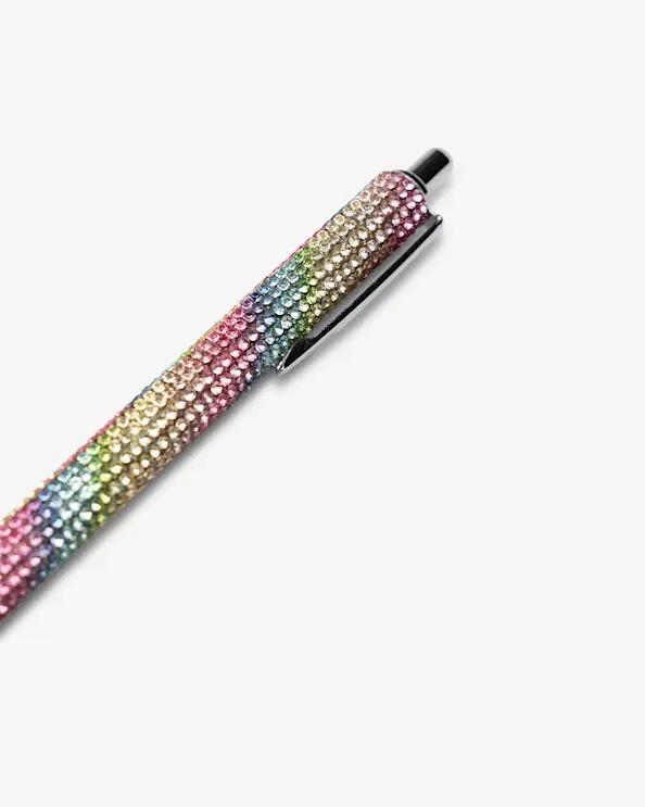Stift mit Glitzersteinen Gemustert