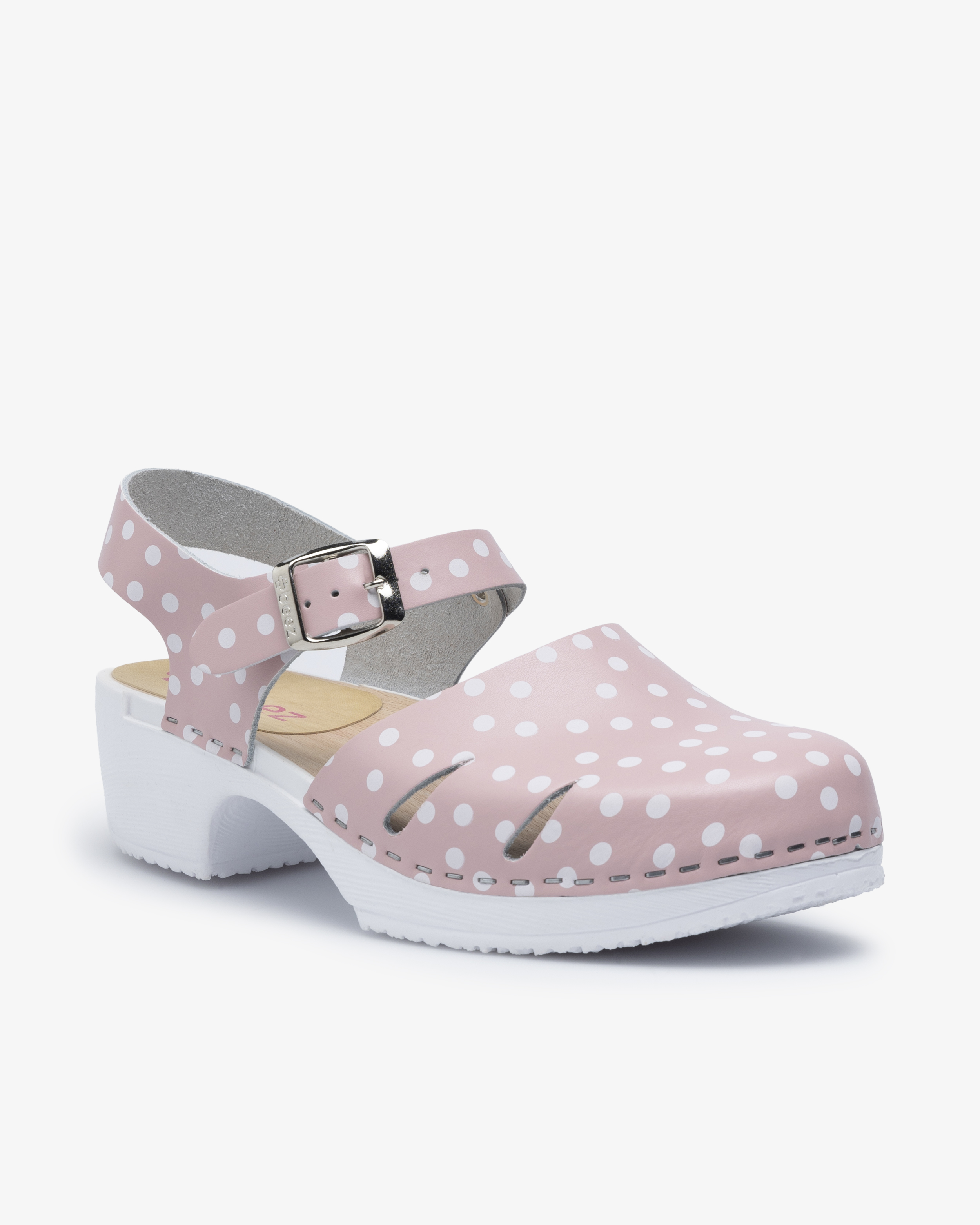 Beez Très Chic Arbejdssko Lyserød/Hvidprikket