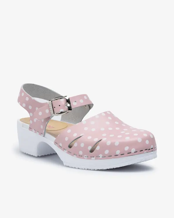 Beez Très Chic Työkenkä Vaaleanpunainen/Valkopilkullinen