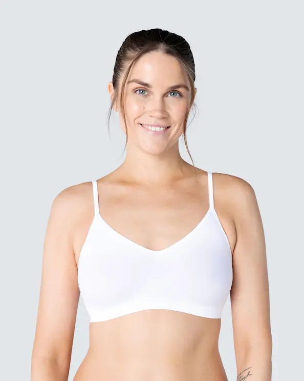 Seamless top Marie Vit smala band