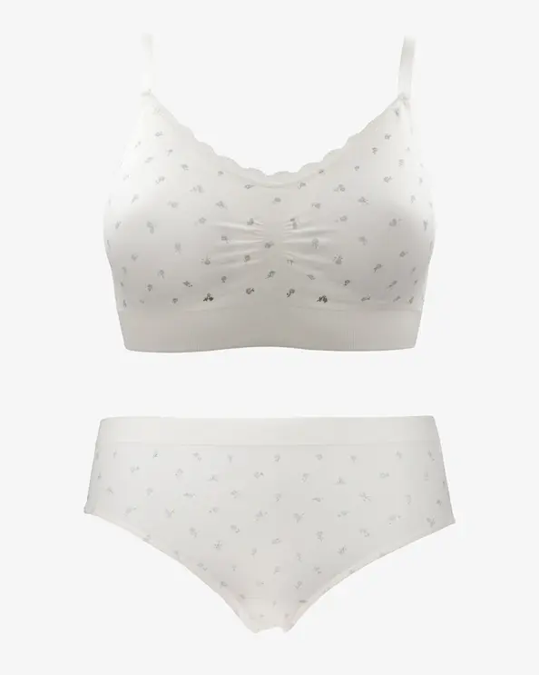 Seamless Set Jonna Småblommig Vit