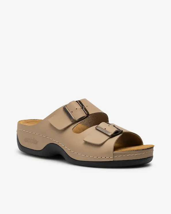 Embla 2514 Damesandal Ergoflex Sandbrun
